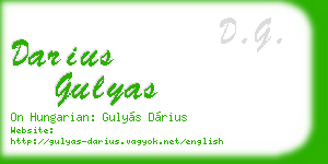 darius gulyas business card